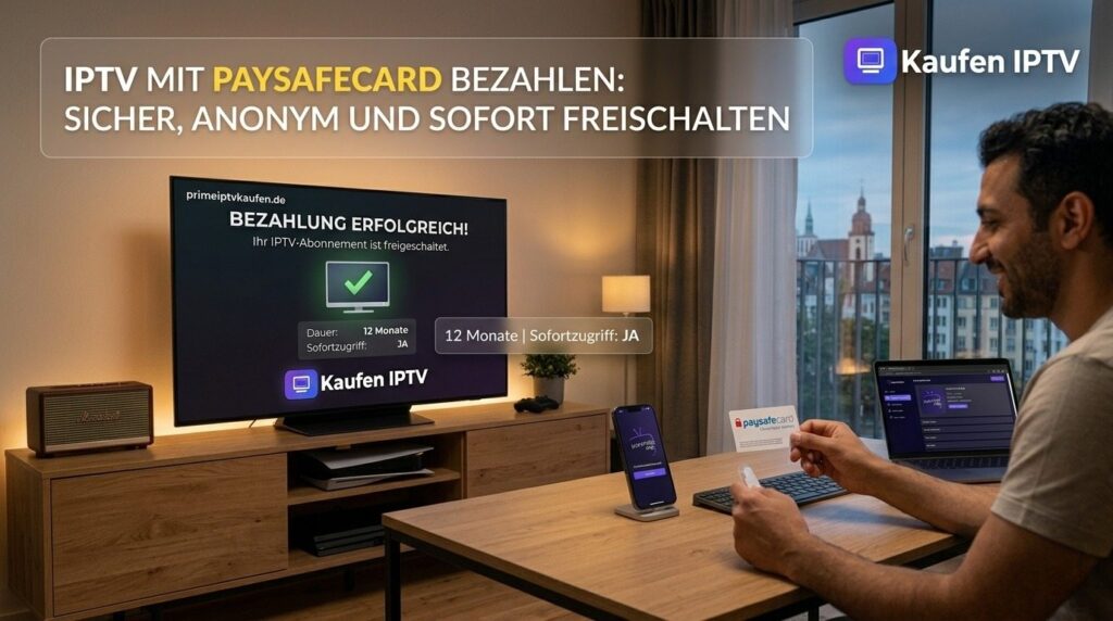 IPTV mit Paysafecard bezahlen sicher anonym und sofort freischalten