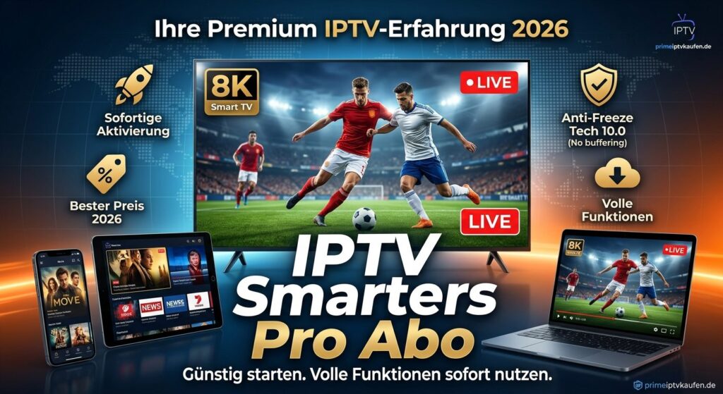 IPTV Smarters Pro Abo günstig starten volle Funktionen sofort nutzen